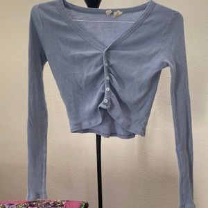 S long sleeve crop top